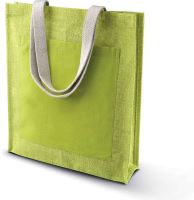 JUTE SHOPPER BAG Lime