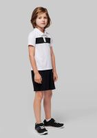 KIDS' SHORT SLEEVE POLO SHIRT White/Black