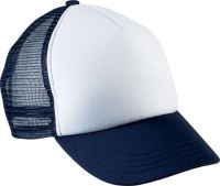 KIDS' TRUCKER MESH CAP - 5 PANELS White/Navy