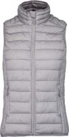 LADIES' LIGHTWEIGHT SLEEVELESS FAKE DOWN JACKET Marl Silver