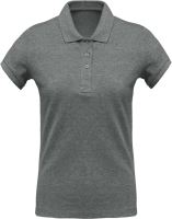 LADIES’ ORGANIC PIQUÉ SHORT-SLEEVED POLO SHIRT Grey Heather