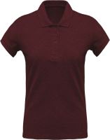 LADIES’ ORGANIC PIQUÉ SHORT-SLEEVED POLO SHIRT Wine Heather