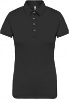 LADIES' SHORT SLEEVED JERSEY POLO SHIRT Black