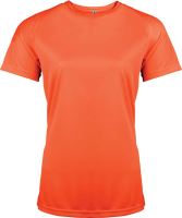 LADIES' SHORT-SLEEVED SPORTS T-SHIRT Fluorescent Orange