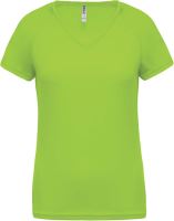 LADIES’ V-NECK SHORT SLEEVE SPORTS T-SHIRT