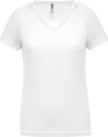 LADIES’ V-NECK SHORT SLEEVE SPORTS T-SHIRT