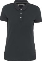 LADIES' VINTAGE SHORT SLEEVE POLO SHIRT Vintage Charcoal