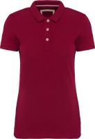 LADIES' VINTAGE SHORT SLEEVE POLO SHIRT Vintage Dark Red