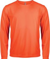 MEN'S LONG-SLEEVED SPORTS T-SHIRT Fluorescent Orange