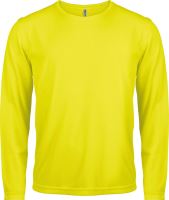 MEN'S LONG-SLEEVED SPORTS T-SHIRT Fluorescent Yellow