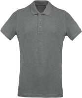 MEN'S ORGANIC PIQUÉ SHORT-SLEEVED POLO SHIRT Grey Heather