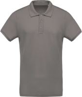 MEN'S ORGANIC PIQUÉ SHORT-SLEEVED POLO SHIRT Storm Grey