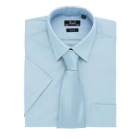 MEN'S SHORT SLEEVE POPLIN SHIRT Light Blue