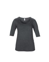 NŐI TRI-BLEND DEEP SCOOP 1/2 UJJÚ PÓLÓ Heather Dark Grey