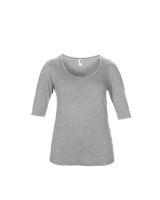 NŐI TRI-BLEND DEEP SCOOP 1/2 UJJÚ PÓLÓ Heather Grey