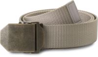 NYLON CANVAS BELT Beige/Old Brass