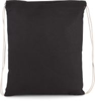 ORGANIC COTTON SMALL DRAWSTRING BAG Black