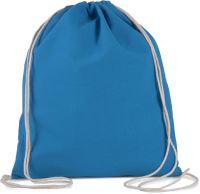 ORGANIC COTTON SMALL DRAWSTRING BAG Tropical Blue