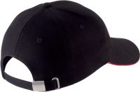 ORLANDO - OEKOTEX CERTIFIED 6 PANEL CAP Black/Red