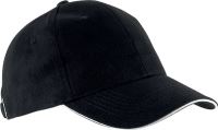 ORLANDO - OEKOTEX CERTIFIED 6 PANEL CAP Black/White