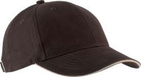 ORLANDO - OEKOTEX CERTIFIED 6 PANEL CAP Chocolate/Beige