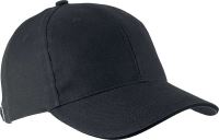 ORLANDO - OEKOTEX CERTIFIED 6 PANEL CAP Dark Grey/Black