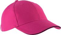 ORLANDO - OEKOTEX CERTIFIED 6 PANEL CAP Fuchsia/Black