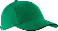 ORLANDO - OEKOTEX CERTIFIED 6 PANEL CAP Kelly Green/Black