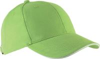 ORLANDO - OEKOTEX CERTIFIED 6 PANEL CAP Lime/White