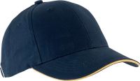 ORLANDO - OEKOTEX CERTIFIED 6 PANEL CAP Navy/Yellow