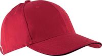 ORLANDO - OEKOTEX CERTIFIED 6 PANEL CAP Red/Black