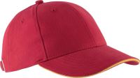 ORLANDO - OEKOTEX CERTIFIED 6 PANEL CAP Red/Yellow