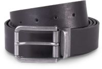 RAW EDGE LEATHER BELT - 35MM Black