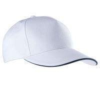 SANDWICH PEAK CAP - 5 PANELS White/Navy