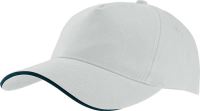 SANDWICH PEAK CAP - 5 PANELS White/Navy