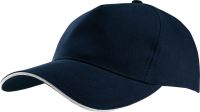 SANDWICH PEAK CAP - 5 PANELS Navy/White