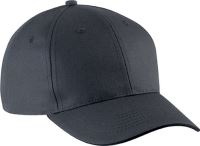 SANDWICH PEAK CAP - 6 PANELS Dark Grey/Black