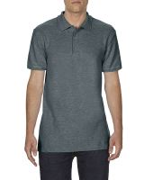 SOFTSTYLE® ADULT DOUBLE PIQUÉ POLO Dark Heather