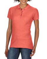 SOFTSTYLE® LADIES' DOUBLE PIQUÉ POLO Bright Salmon