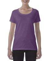 SOFTSTYLE® NŐI DEEP SCOOP PÓLÓ Heather Aubergine