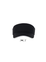 SOL'S ACE - UNISEX VISOR Black/White