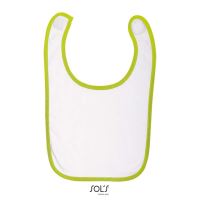 SOL'S BABIB - BABY BIB White/Apple Green