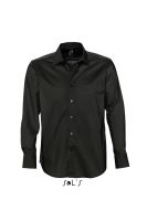 SOL'S BRIGHTON - LONG SLEEVE STRETCH MEN'S SHIRT Black