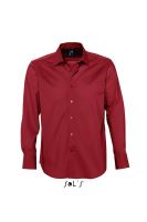 SOL'S BRIGHTON - LONG SLEEVE STRETCH MEN'S SHIRT Cardinal Red