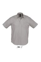 SOL'S BRISBANE - SHORT SLEEVE OXFORD MEN'S SHIRT Silver