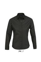 SOL'S EDEN - LONG SLEEVE STRETCH WOMEN'S SHIRT Black