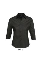 SOL'S EFFECT - 3/4 SLEEVE STRETCH WOMEN'S SHIRT Black