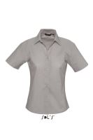 SOL'S ELITE - SHORT SLEEVE OXFORD WOMEN'S SHIRT Silver