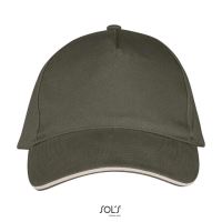 SOL'S LONG BEACH - 5 PANEL CAP Army/Beige