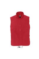 SOL'S NORWAY - UNISEX SLEEVELESS FLEECE CARDIGAN Red